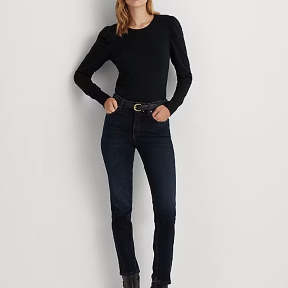 Lauren Ralph Lauren puff sleeve sweater black label - Picture 2 of 11